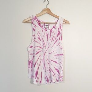 Victoria’s Secret PINK Purple & White Tie-Dye Muscle Tank Top